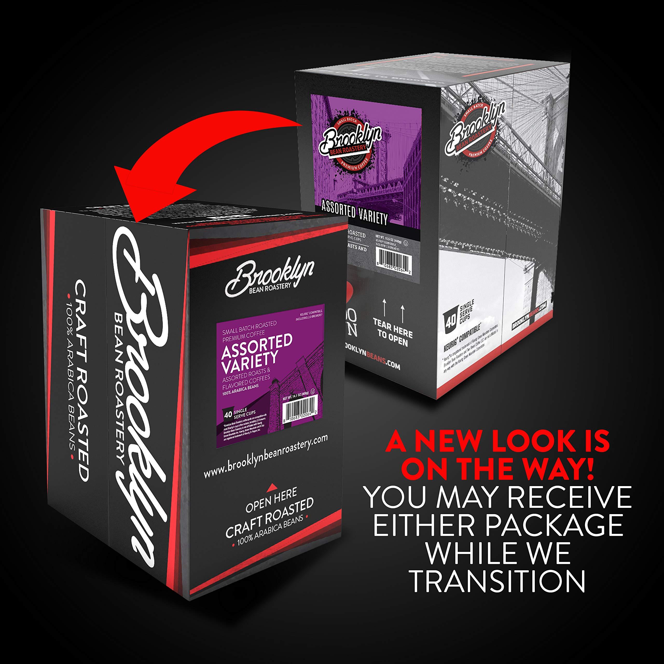 Brooklyn Beans Brooklyn Beans Coffee Pods, Assorted Gourmet Variety Pack - Compatible with Keurig 2.0 K Cup Brewers, 40 Count, A Mix of Gourmet Flavors