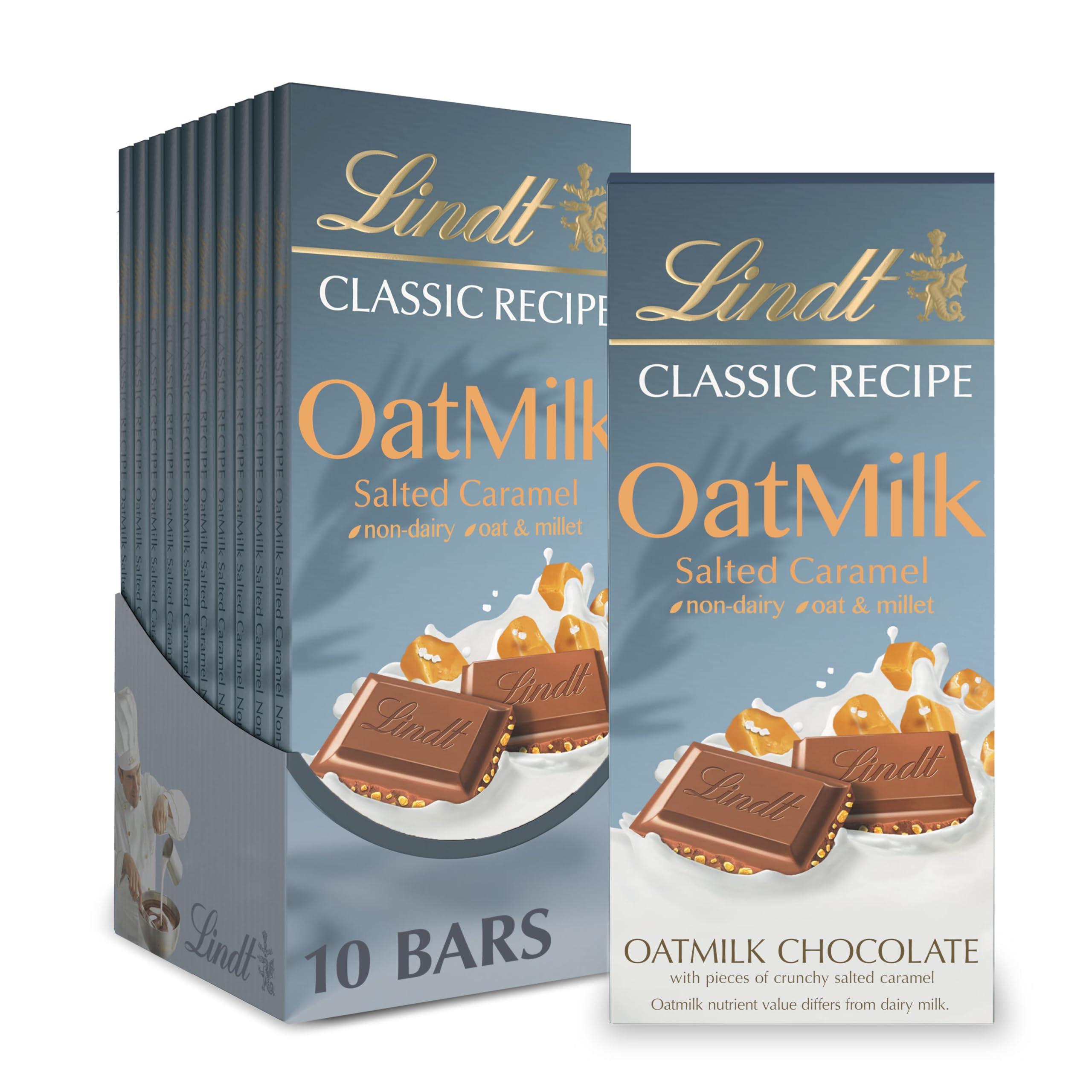 Lindt Lindt CLASSIC RECIPE Non-Dairy OatMilk Salted Caramel Chocolate Candy Bar, 10 Pack, 3.5 oz.