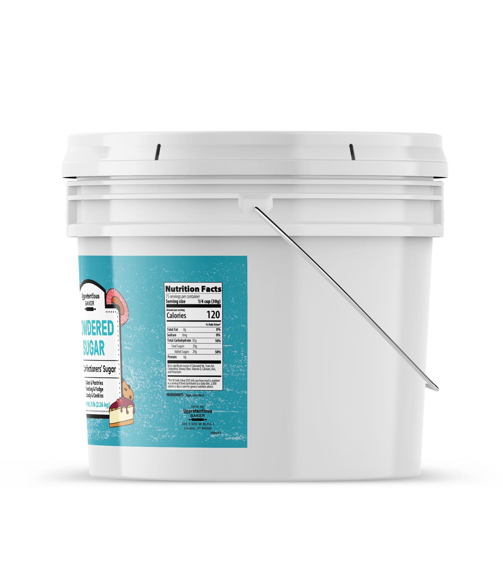 Unpretentious Unpretentious Powdered Sugar (1 Gallon) Confectioners Sugar, For Baking, Candy Making, Desserts