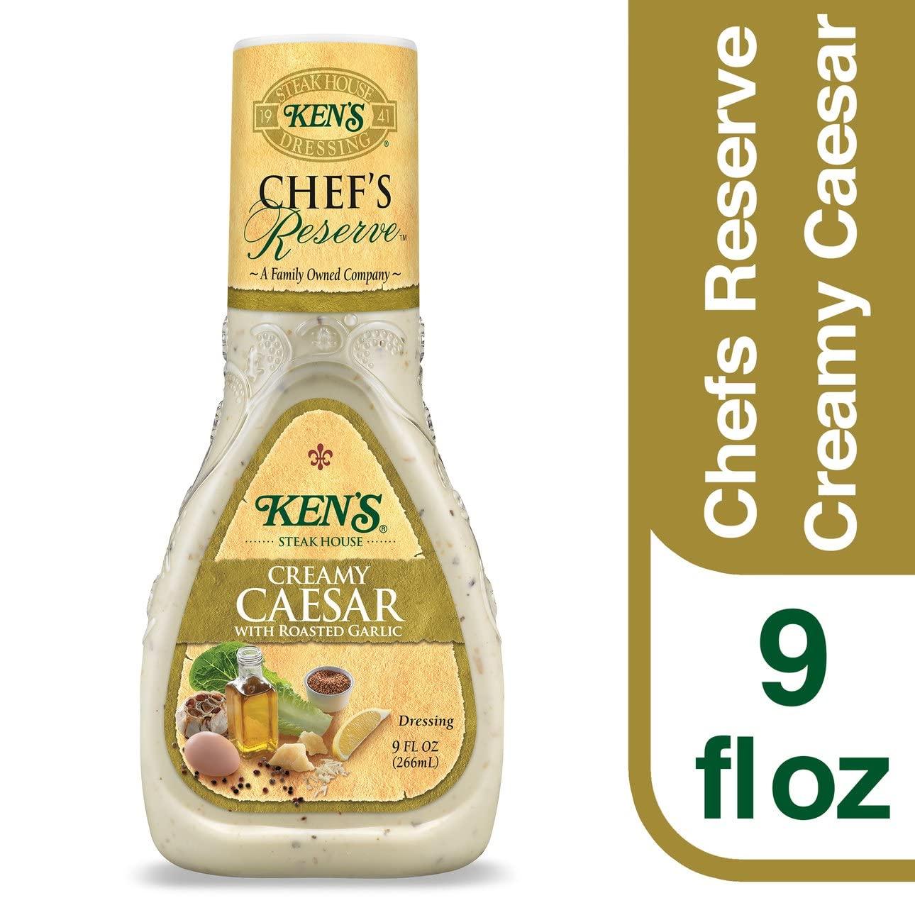 Ken's Steak House Ken's Steak House Chef's Reserve Creamy Caesar with Roasted Garlic Dressing (9 Fl Oz (Pack of 2))
