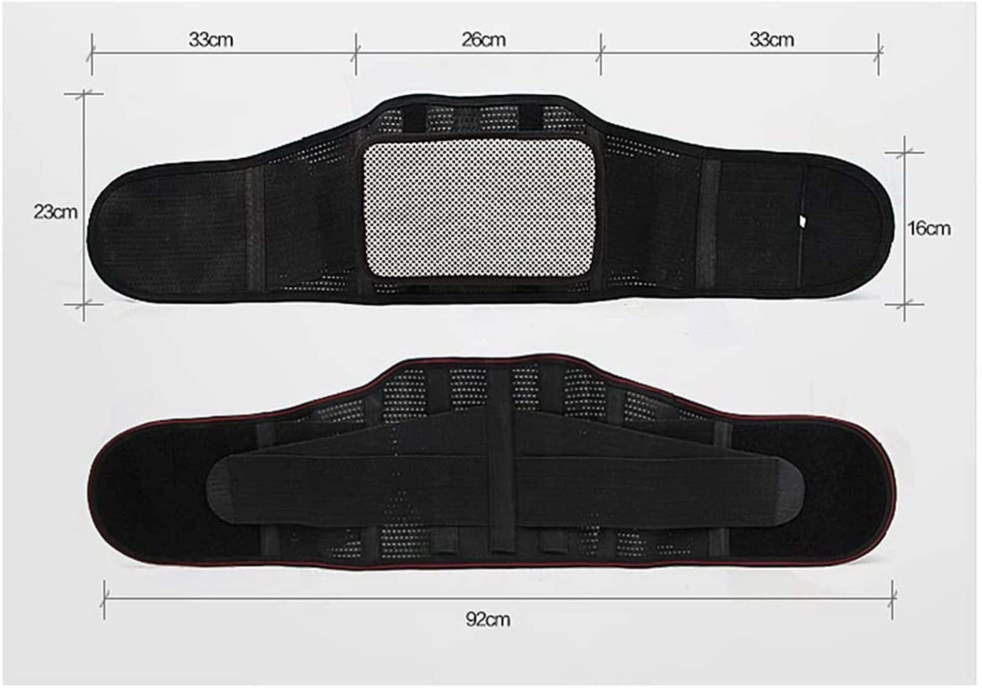 XMSM Breathable Lumbar Back Support Belt Women Men Lower Back Brace Adjustable Straps Support Plate for Back Pain & Stress Relief (Size : X-Large)