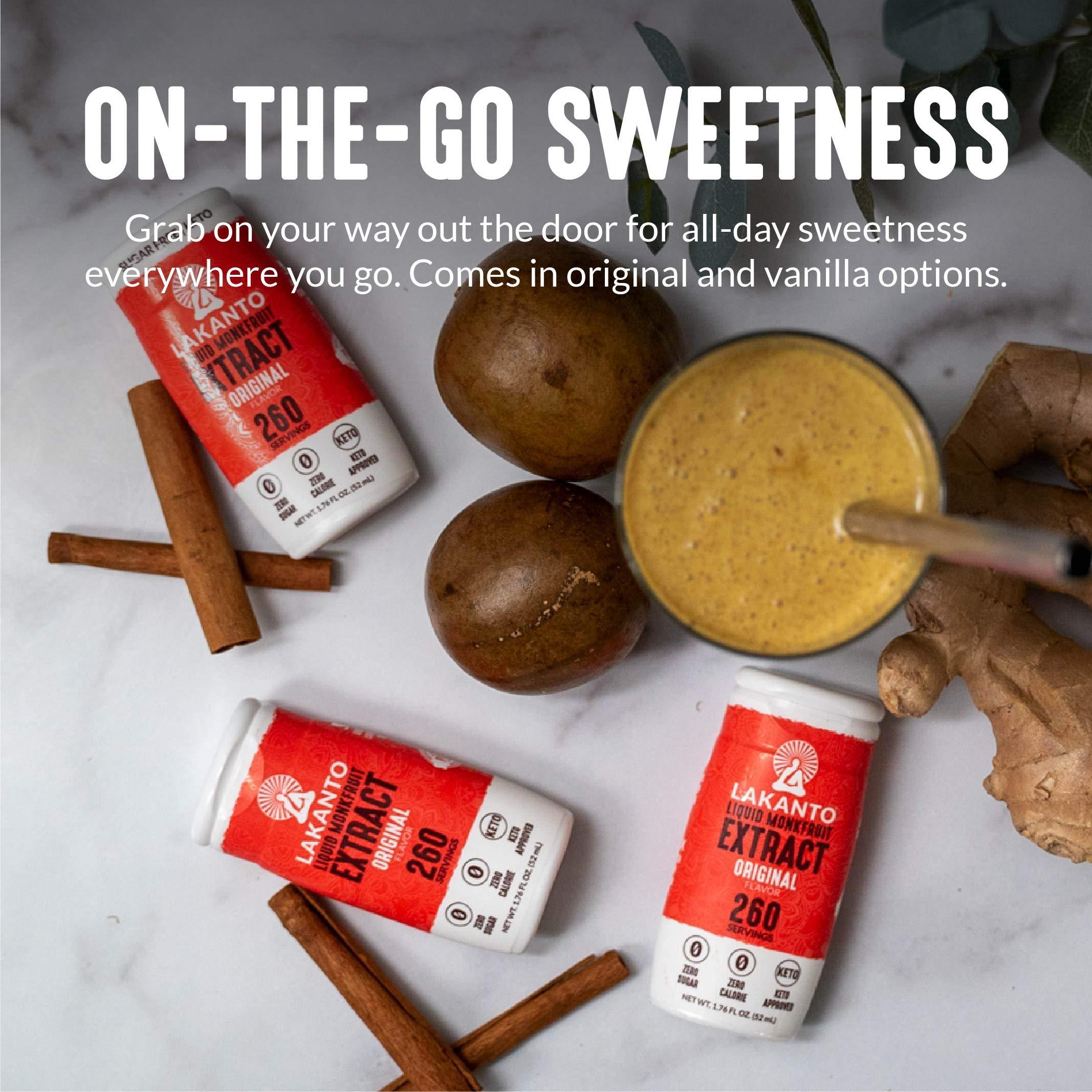 Lakanto Lakanto Liquid Monkfruit Extract Drops - Zero Calorie, Zero Sugar, Keto Drink Sweetener, Sugar Substitute, On the Go, Tea, Coffee, Water, Smoothies, Other Drinks (Original - 1.76 Fl Oz - Pack of 2)