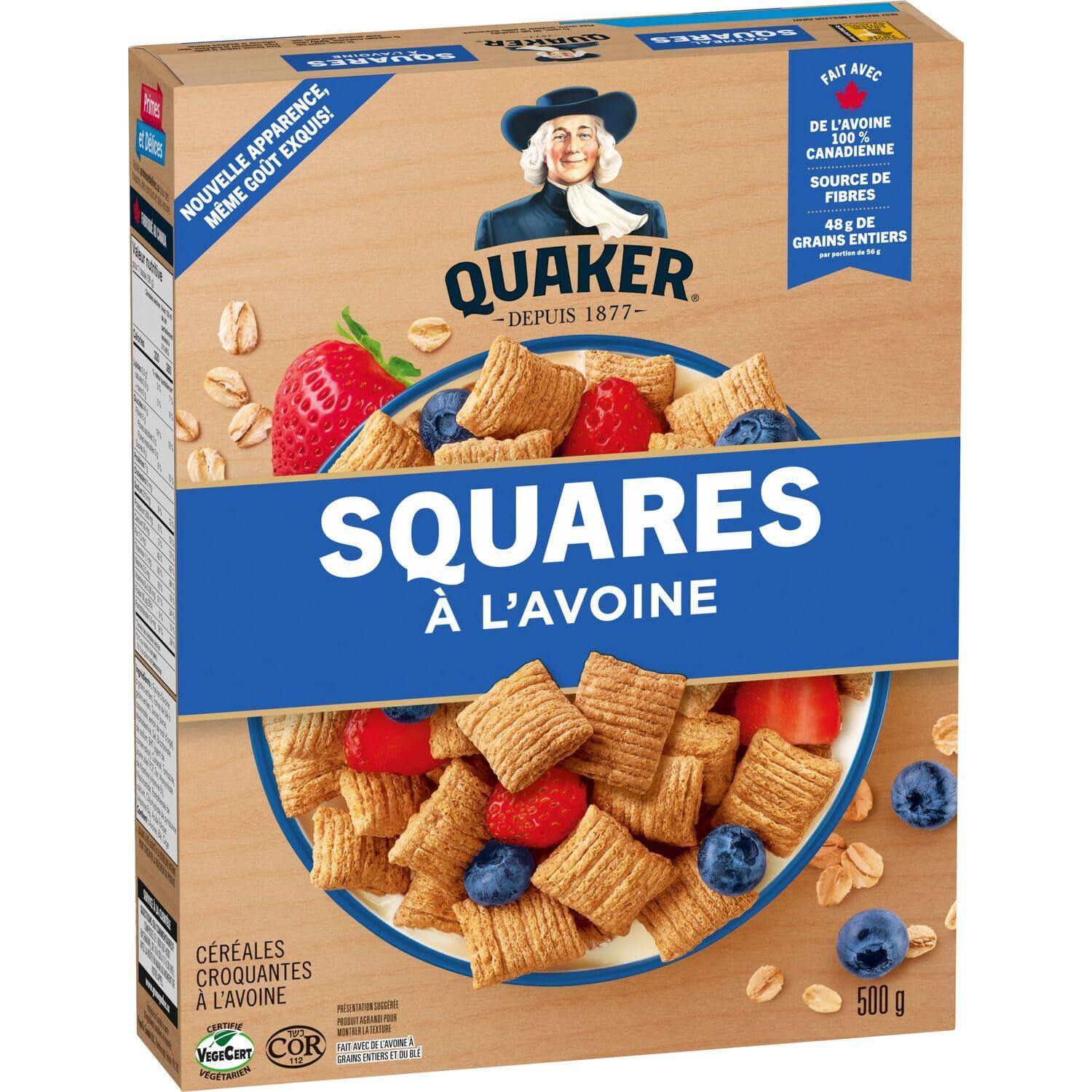 Quaker Quaker Oatmeal Squares Crunchy Oat Cereal 500g