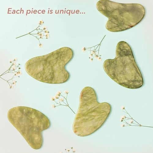 Zoë Ayla Zoe Ayla Gua Sha, Jade, 1 pc - Facial Massager - Firming Gua Sha Facial Tools - Brightens Complexion, Reduces Fine Lines and Wrinkles - Enhances Serum, Moisturizer and Facial Oil Absorption