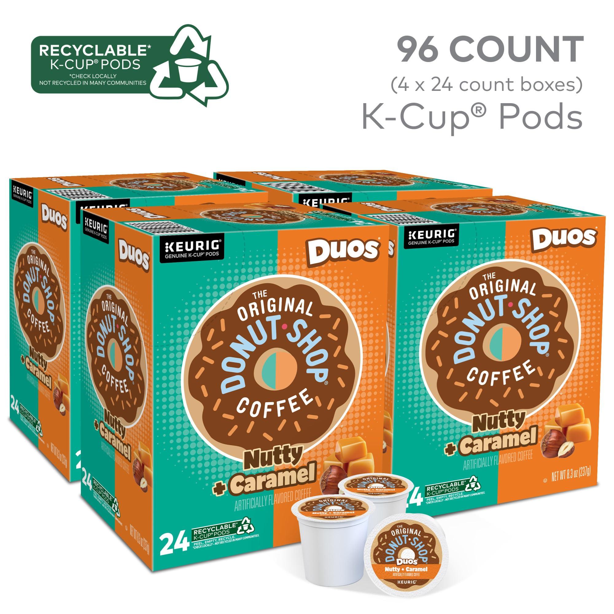 The Original Donut Shop The Original Donut Shop Duos Nutty + Caramel Keurig Single-Serve K-Cup Pods, Medium Roast Coffee, 96 Count