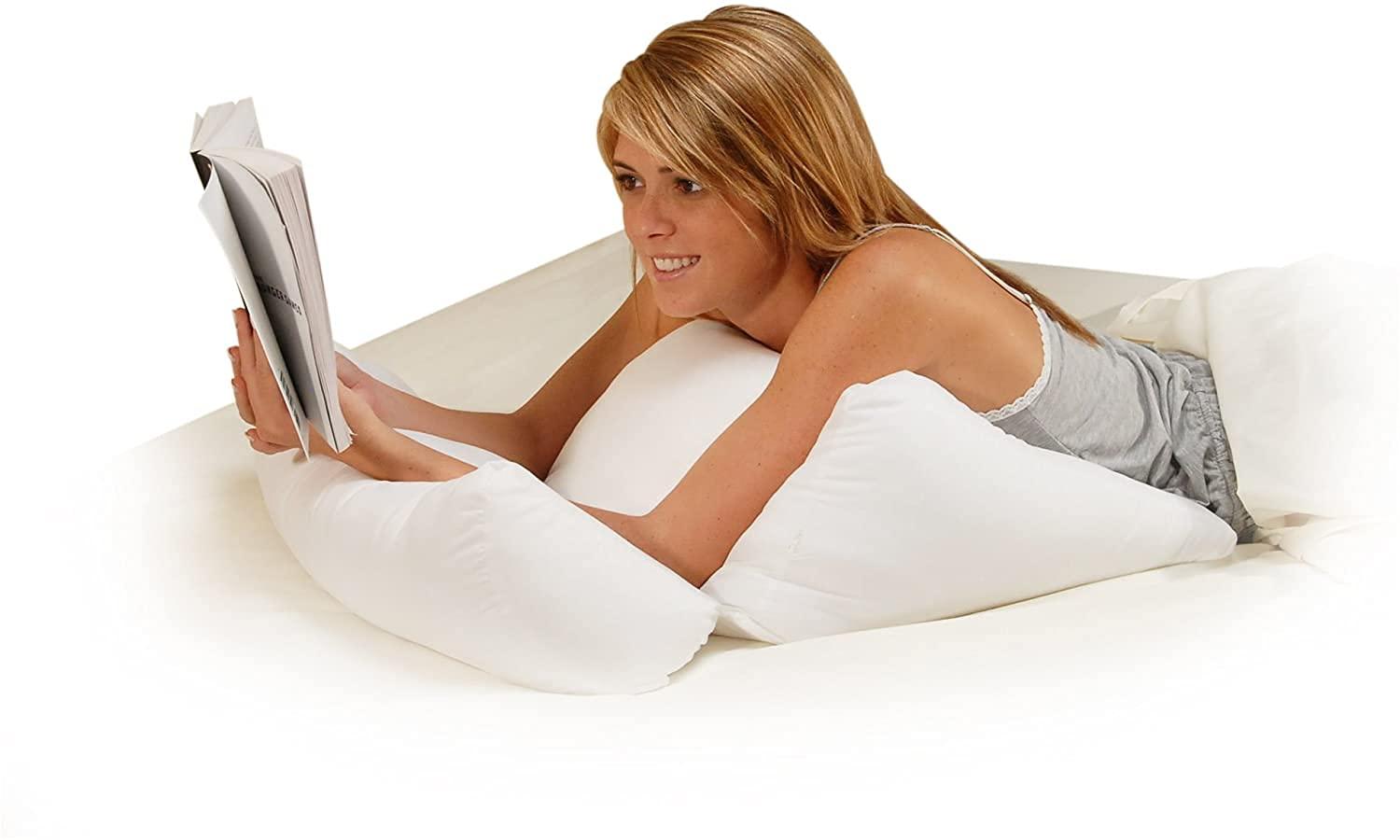 Contour Contour Flip Pillow - 10-in-1 Rest Positions Wedge Pillow for Gentle, Plush Elevation for Back, Knees, Legs or Stomach Support Comfort & Relief - Standard Size (20 inch Width - Pillow ONLY)