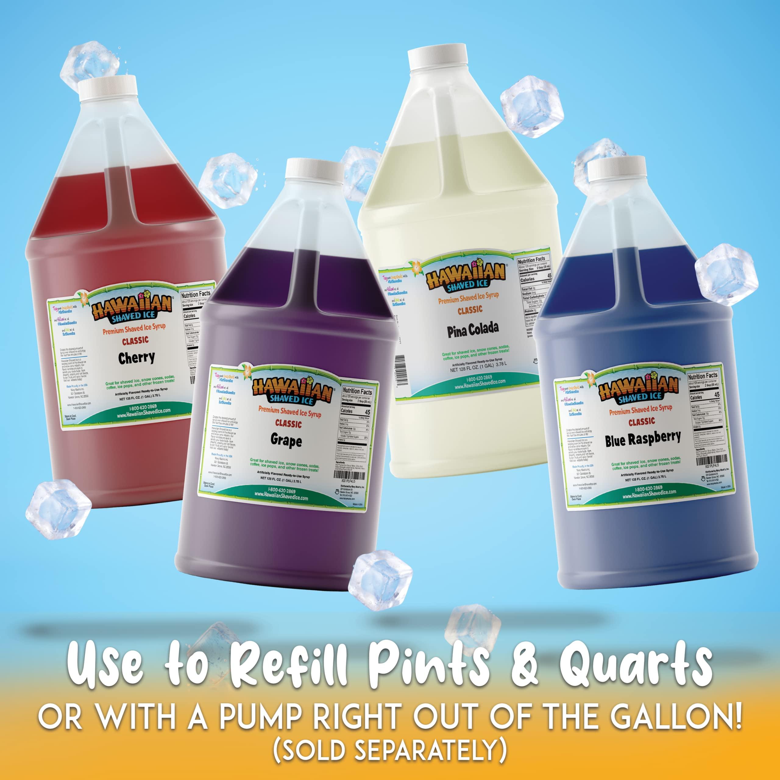 Hawaiian Shaved Ice Hawaiian Shaved Ice Syrup, Pina Colada, Gallon