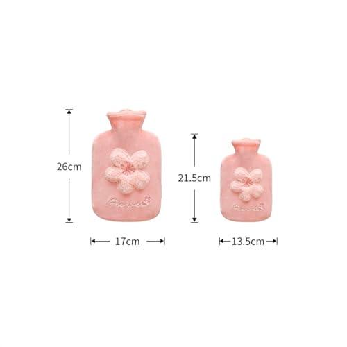 WAOCEO Hot Water Bag Hot Water Bottle Cute Hot Water Bag, Water Injection Warm Hands, Women Waist Hot Compress, for Student and Adult, Small and Large Size Warm Water Bags Rubber Hot Water Bottle (Color : A