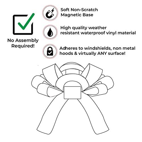 CarBowz Big Car Bow with Happy 18th Birthday Message, Celebrate Eighteen Giant Gift Bow Arrives Fully Assembled