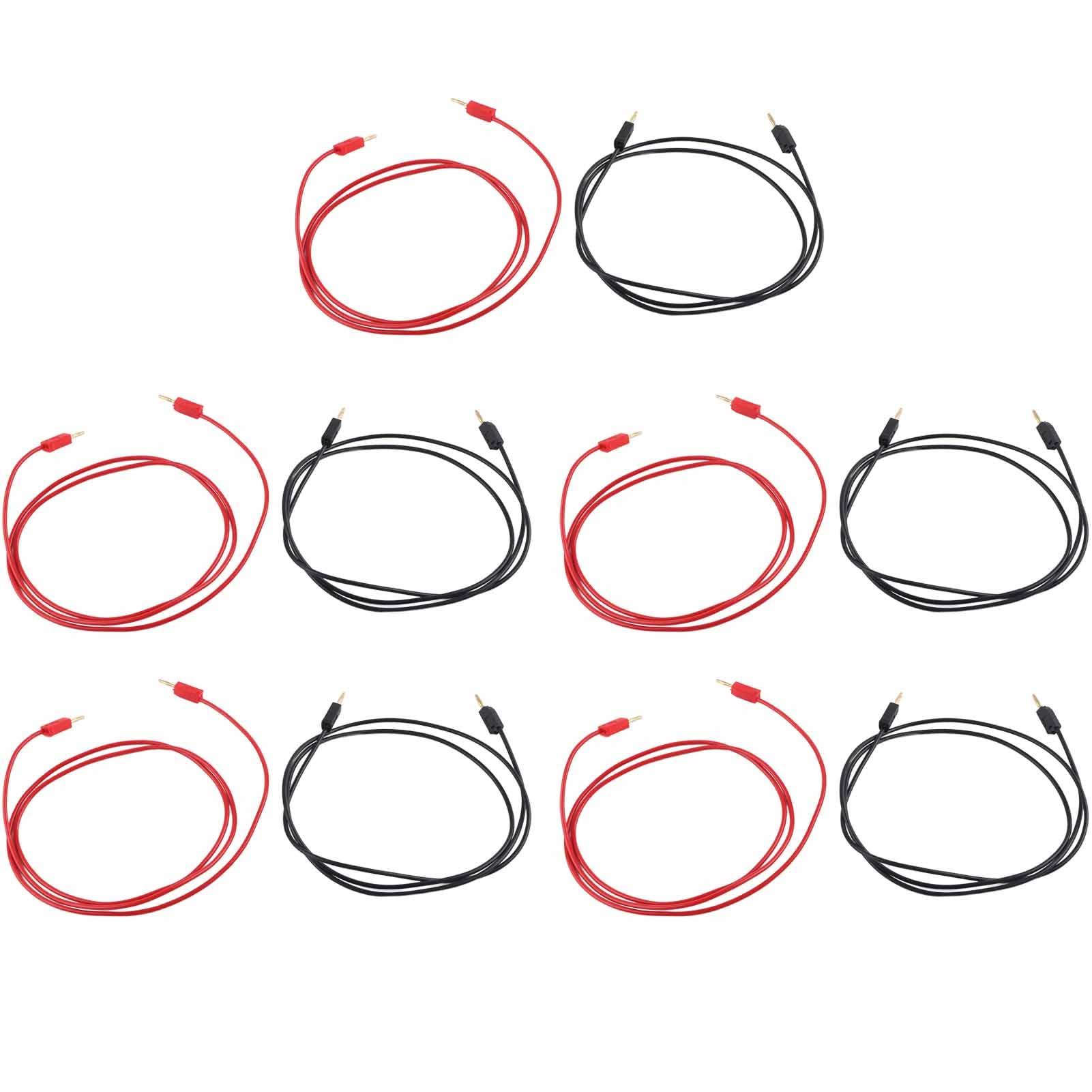 BROLEO Banana Plug Test Line 10A for PVC for Test Cable 2Mm 0.44Mm Plating Plated Experiment Line Trial Line Outlet Plug Testing Cable Test Leads