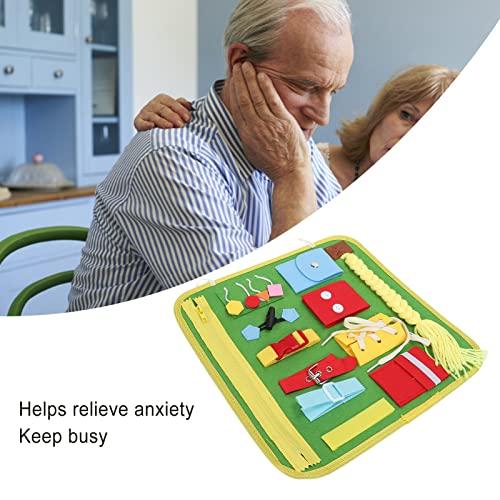 Dioche Memory Loss Fidget Blanket Dementia Sensory Pad Educational Sensory Toys Alzheimer Patient Anxiety Sensory Blanket Anxiety Relief Improves Mental Stimulation