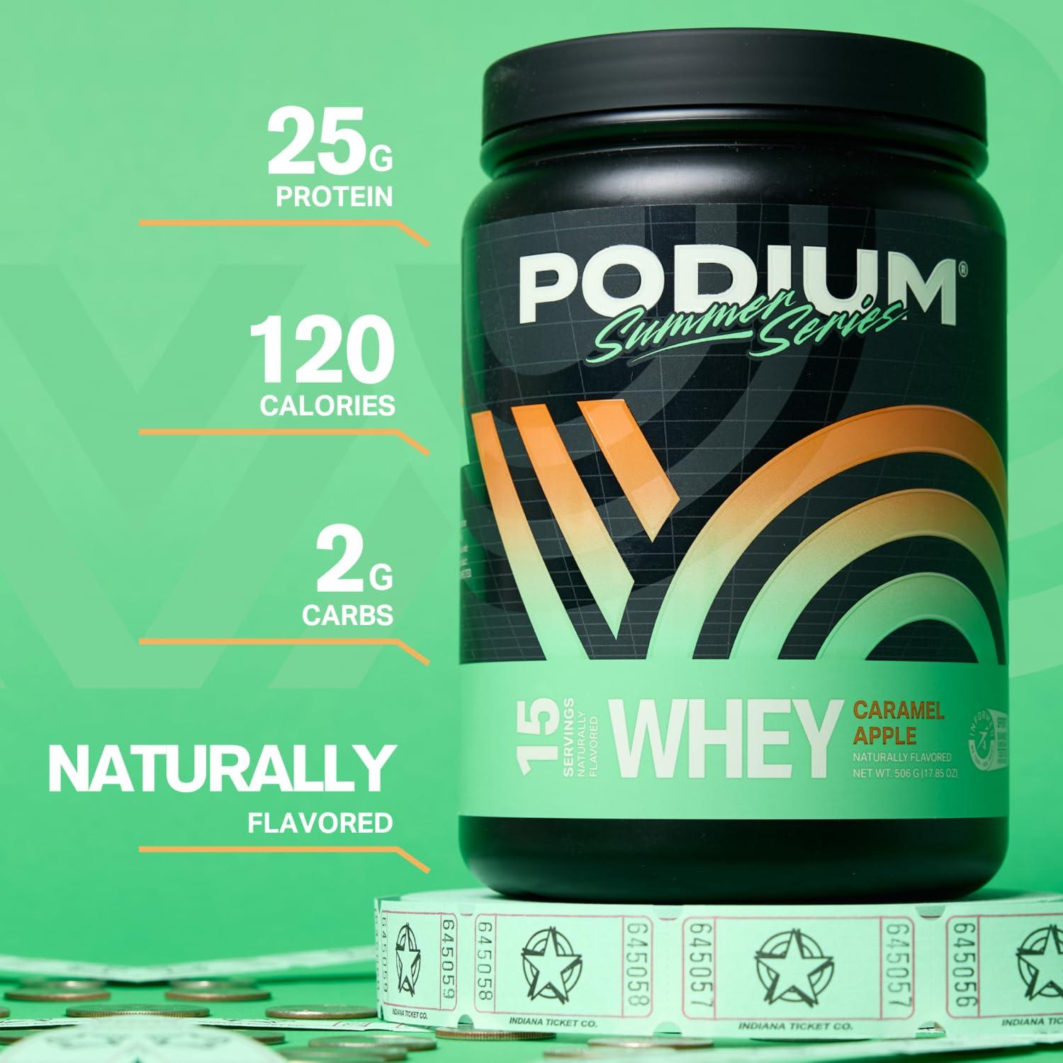 Podium Nutrition Podium Nutrition, Whey Protein Powder, Caramel Apple