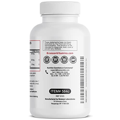 Bronson Bronson Resveratrol 500 Complex Standardized Trans-Resveratrol + Grape Seed & Red Wine Extract, 250 Capsules