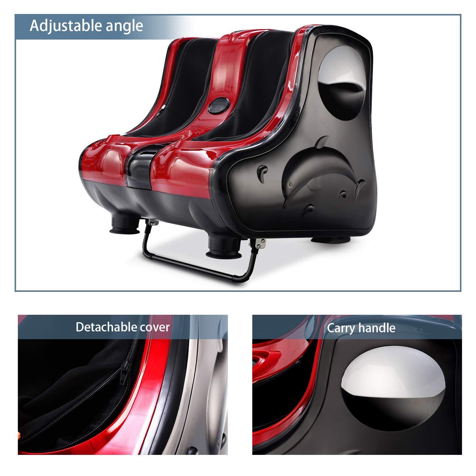 ARLIME ARLIME Foot Calf Massager Machine with Shiatsu Kneading Rolling Vibration Heating Massager for Tired Feet, Leg, Deep Kneading Therapy, Relaxation Vibration, Rolling