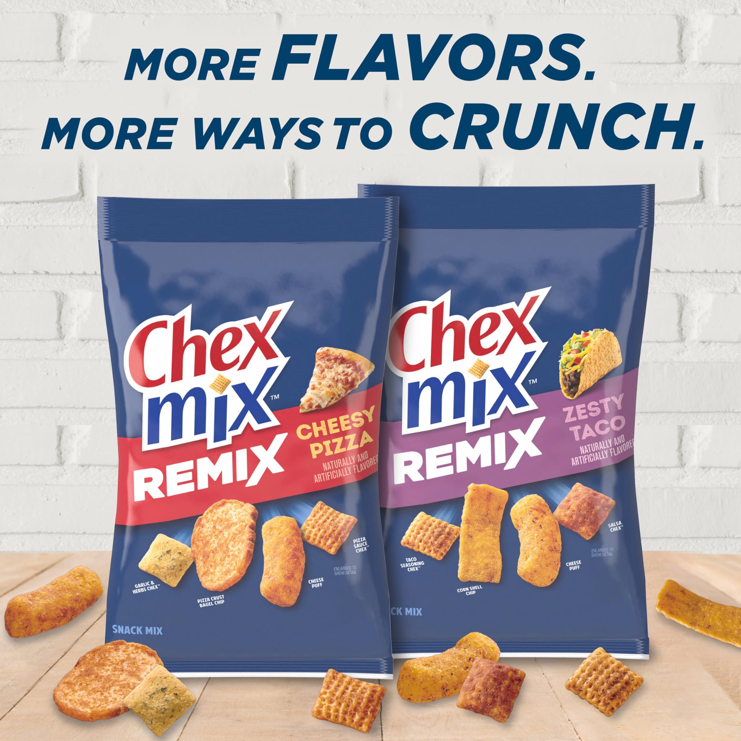 Chex Mix Chex Mix Snack Mix, Remix Cheesy Pizza, Savory Snack Bag, 11 oz
