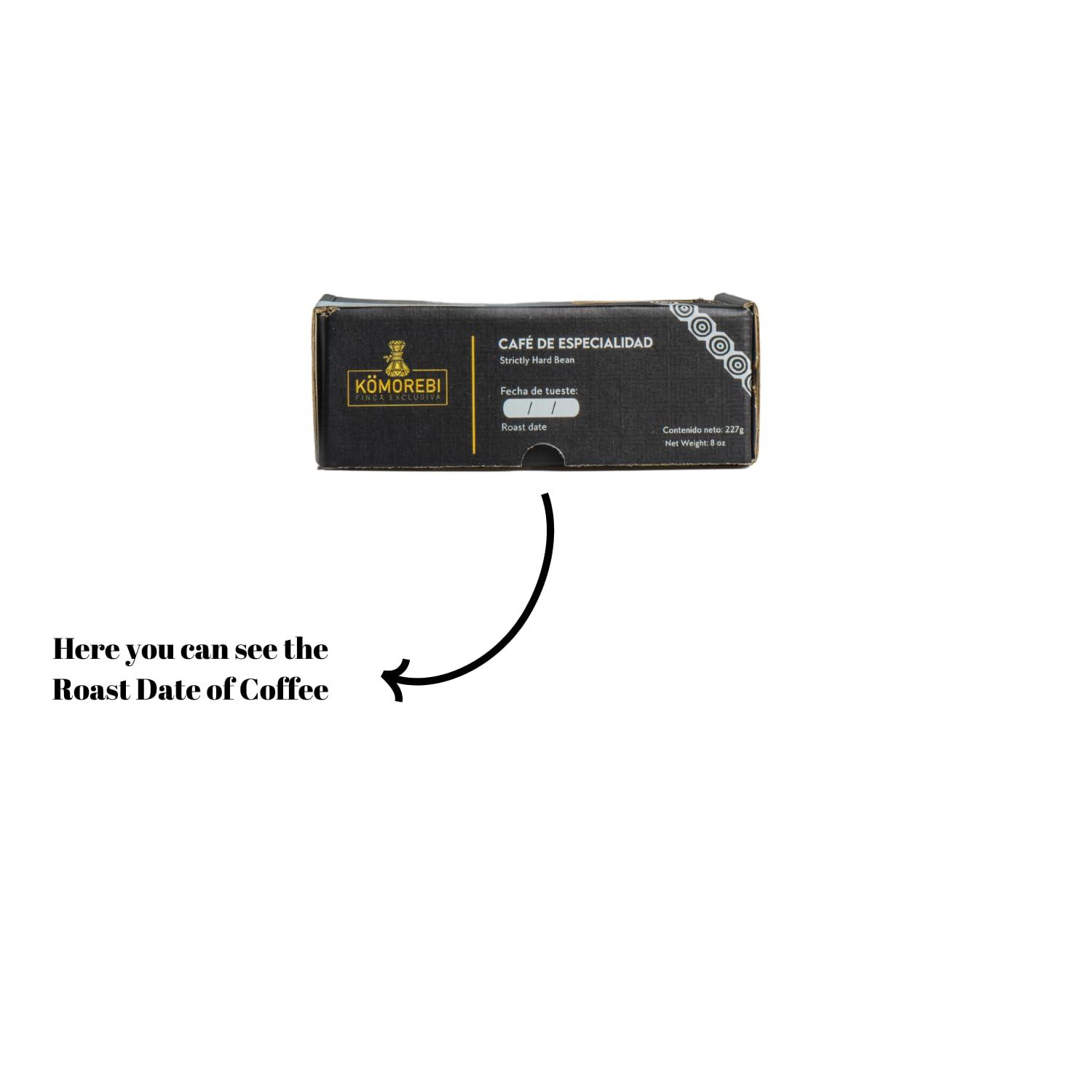 KMOREBI FINCA EXCLUSIVA KOMOREBI FINCA EXCLUSIVA - Special Edition Pack (8oz premium whole bean roasted coffee + Handmade Wood Craft Souvenir 4.7x3.2In) - from Tarrazu, Costa Rica
