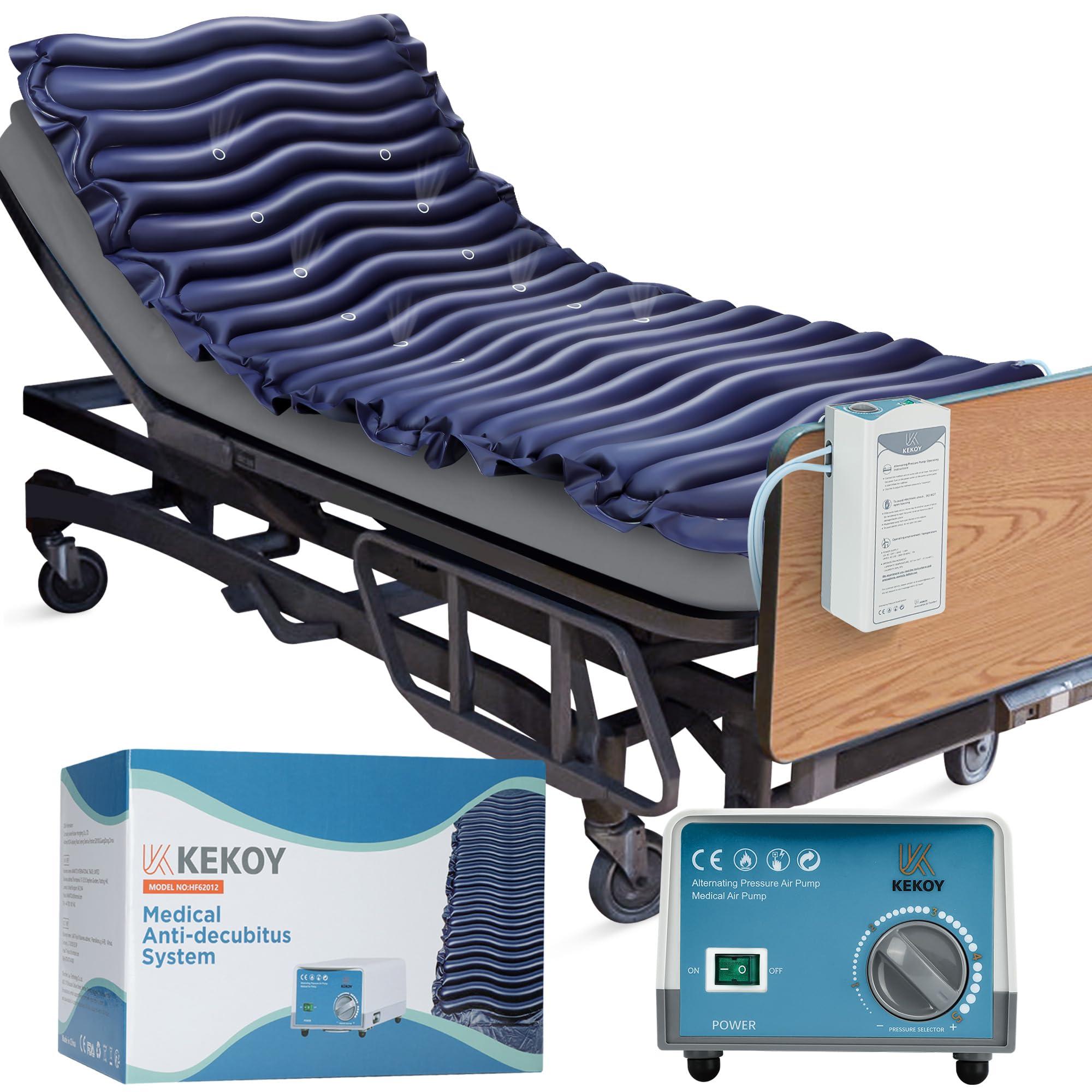 Kekoy KEKOY Alternating Air Pressure Mattress Pad with Micro Air Vents for Bedsore Prevention, with Whisper Quiet Pump, Waterproof Pressure Relief Ulcer Cushion Pad for Bed Sores for Hospital Bed Home Bed