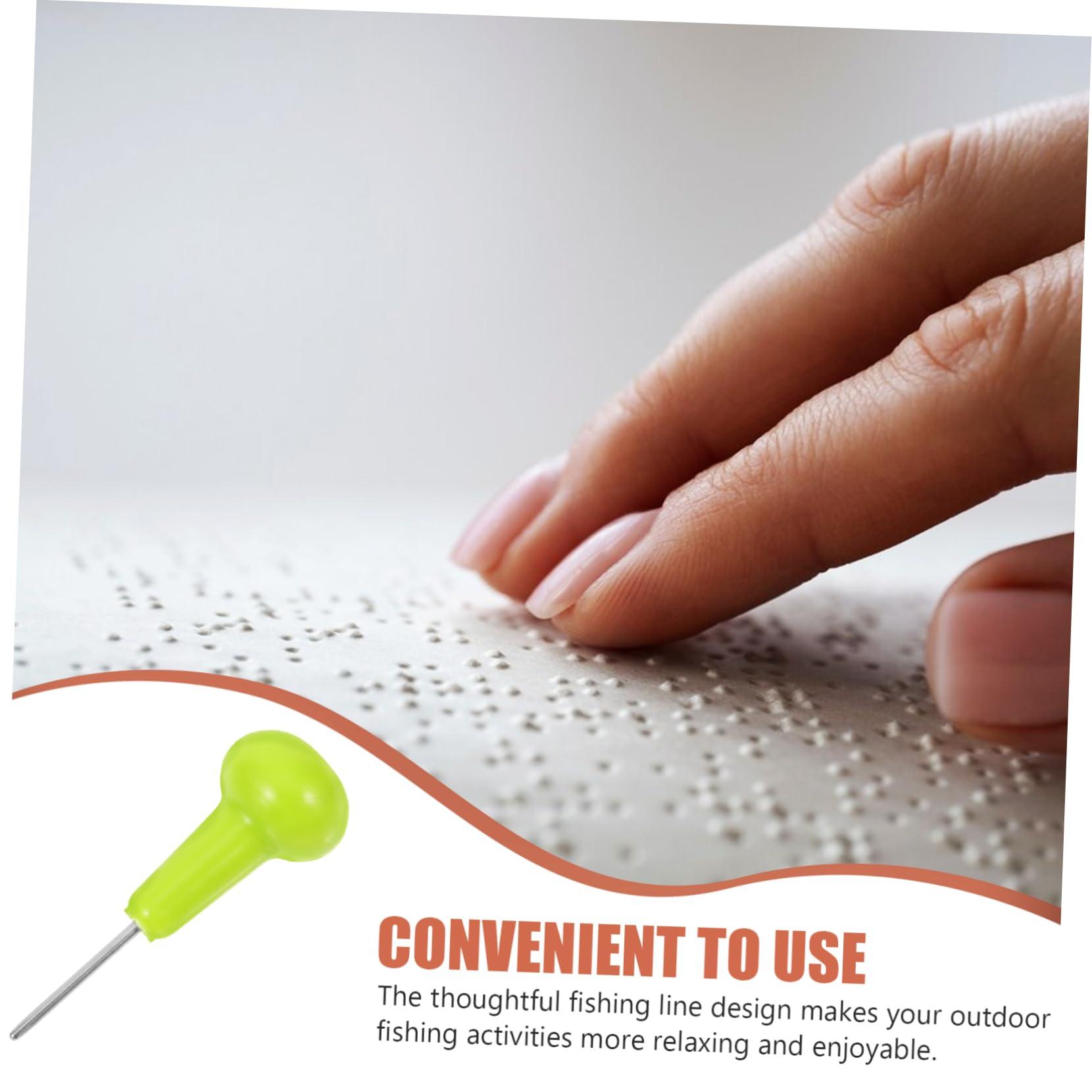 Gatuida Gatuida Blind Writing Pen Portable Braille Stylus for Blind Learning at Home Braille Writer Pens Braille Teaching Braille Writing Tool for Blind Visually Impaired Pen Spring Plastic