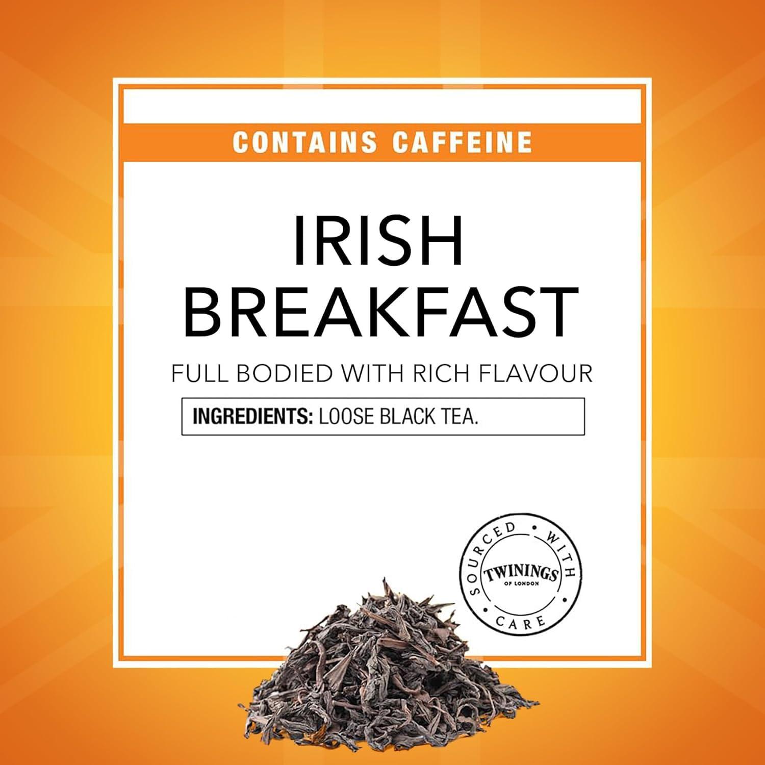 Twinings Twinings Irish Breakfast Loose Tea, 3.53 Ounce Tin (Pack of 1), Smooth, Flavourful, Robust Black Tea Leaves, Caffeinated, Enjoy Hot or Iced