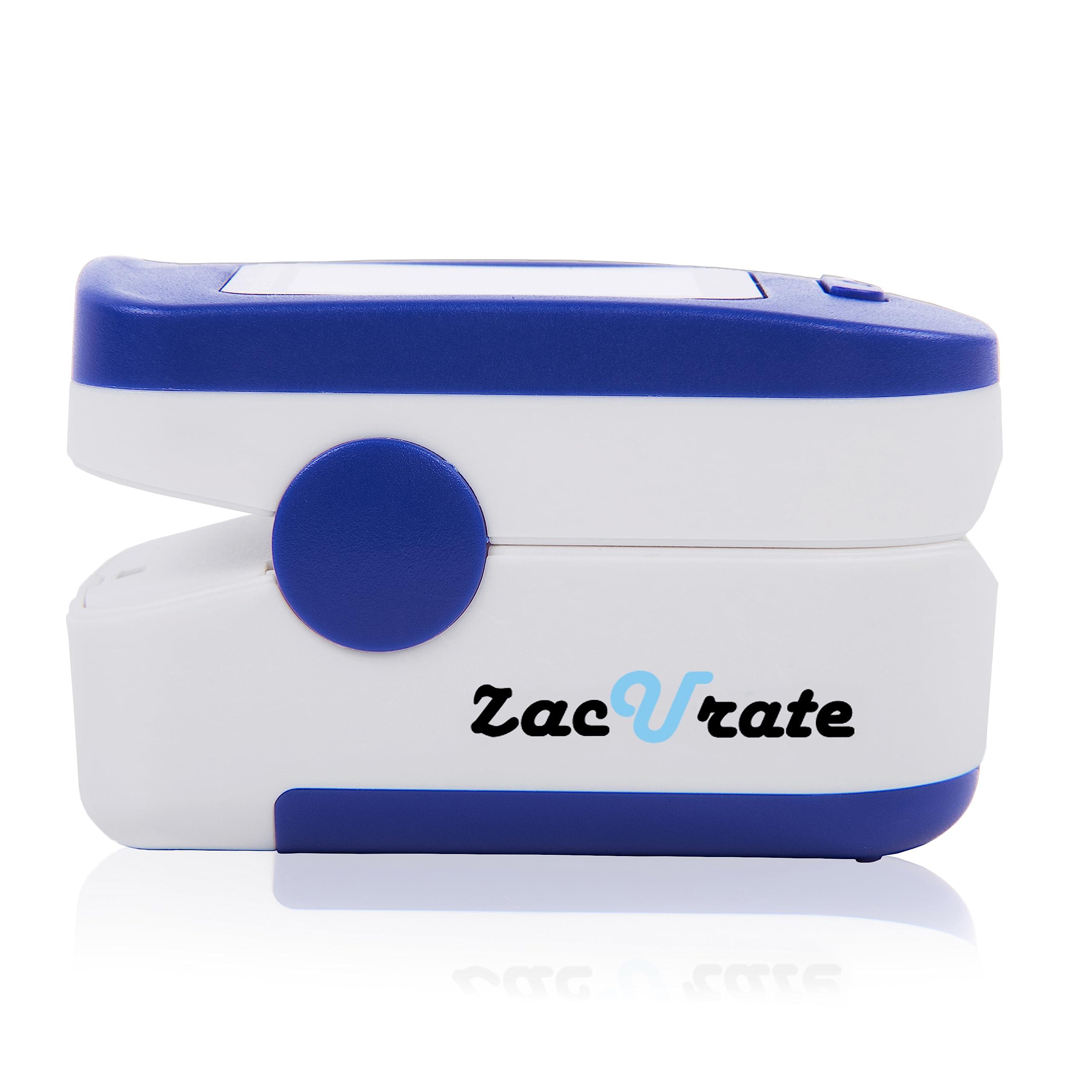 Zacurate Zacurate 500BL Fingertip Pulse Oximeter Blood Oxygen Saturation Monitor with Batteries Included (Navy Blue)