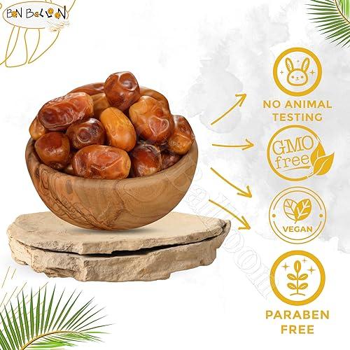 bonballoon 100% Natural Egyptian Semi Dry Unpressed Medium Sized Dates With Pits With Very Sweet Taste Halal Packed And Protected In Cartoon Box Tamar Tamr Tamaar Ramadan Halal ( 1 Pack / 700 gm ) Premium
