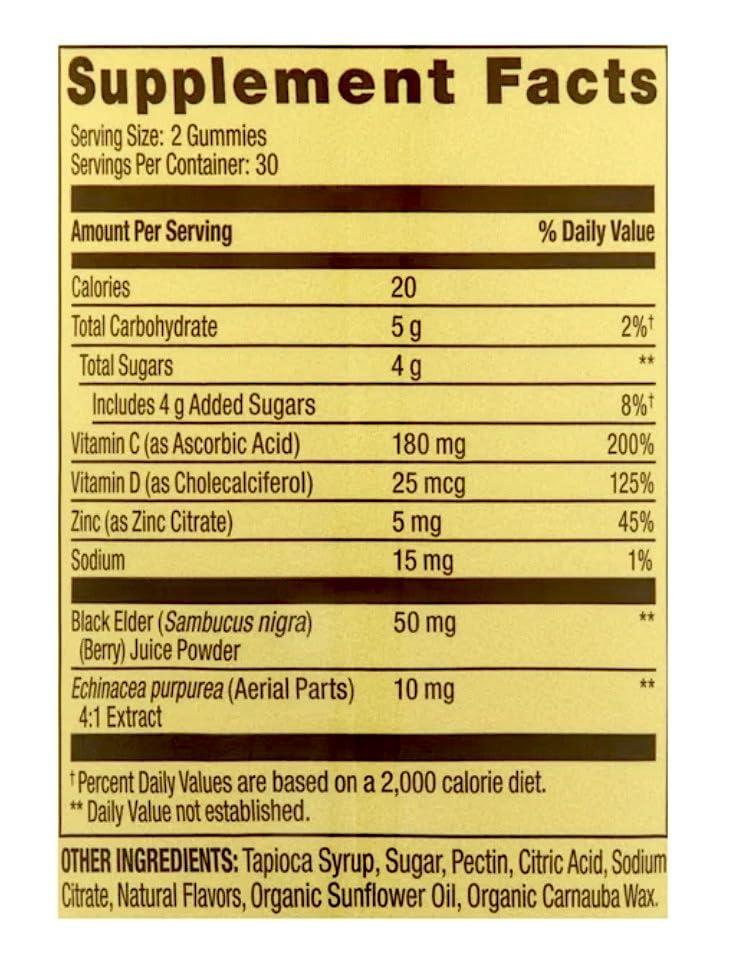 Spring Health Spring Valley Immune Plus Vegetarian Gummies, 60ct + Your Vitamin Guide©