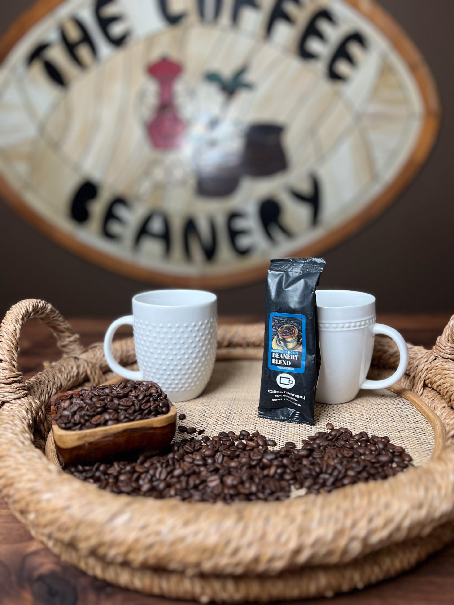 Coffee Beanery Beanery Blend Specialty Coffee | 1 bag - 1.75oz Try Me Size Coffee Sampler | Light Medium Roast