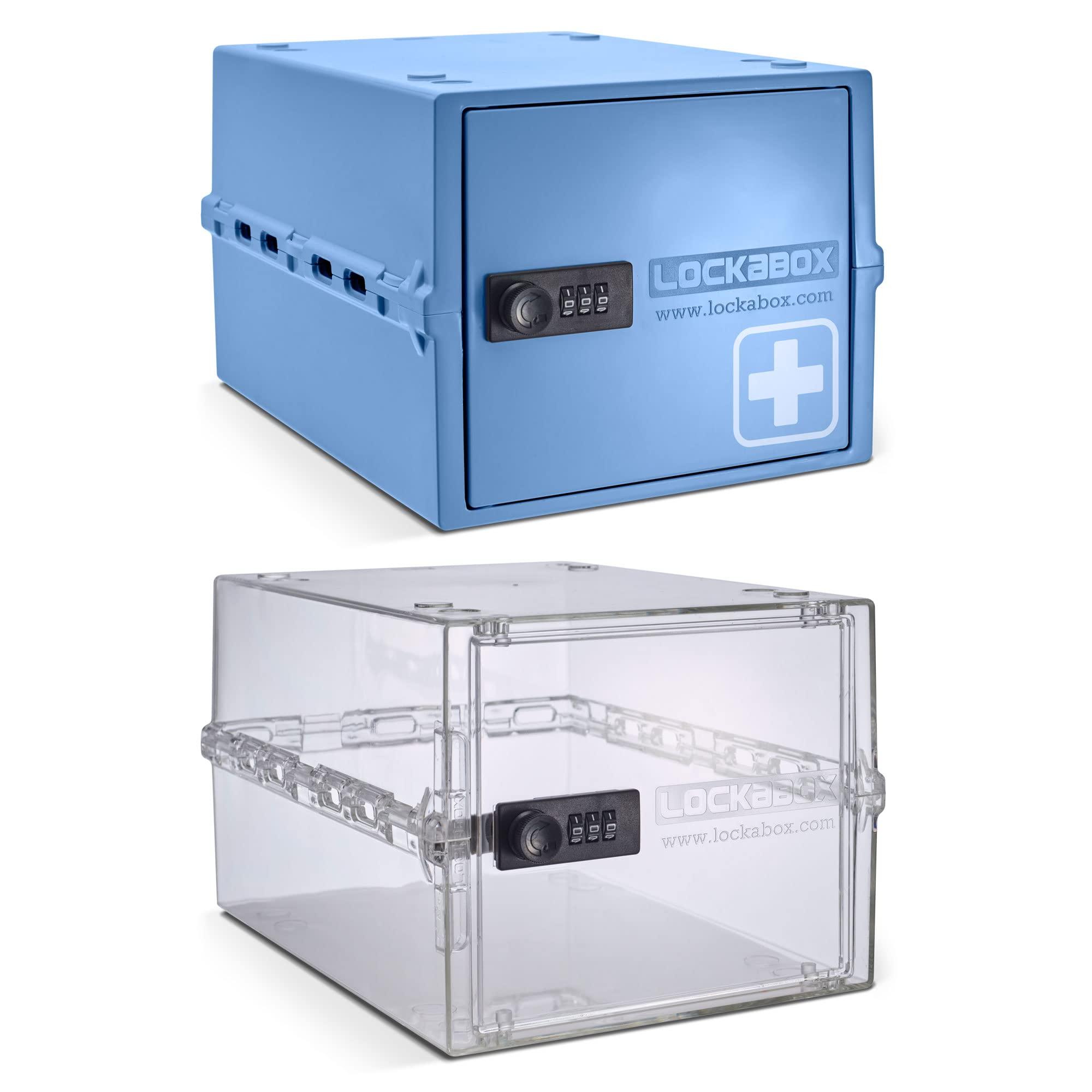Lockabox Lockabox One Medi Blue & Crystal Bundle | Lockable Medicine Boxes