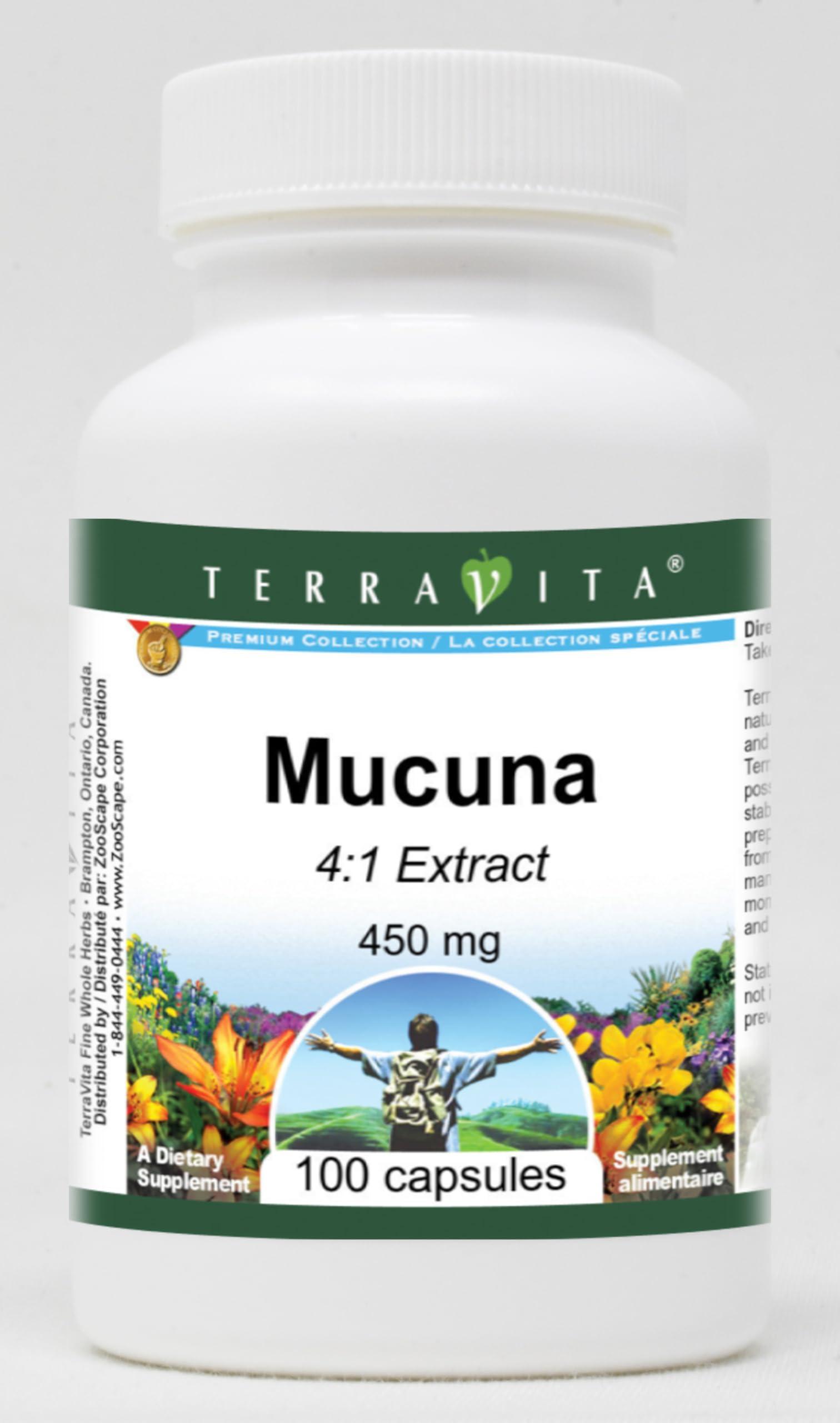 TerraVita Mucuna 4:1-450 mg (100 Capsules, ZIN: 520842) - 2 Pack