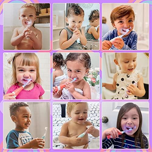 Papablic Papablic Toddler Sonic Electric Toothbrush for Ages 1-3 Years, Baby Electric Toothbrush with Cute Unicorn Cover and Smart LED Timer, 4 Brush Heads (Arya)