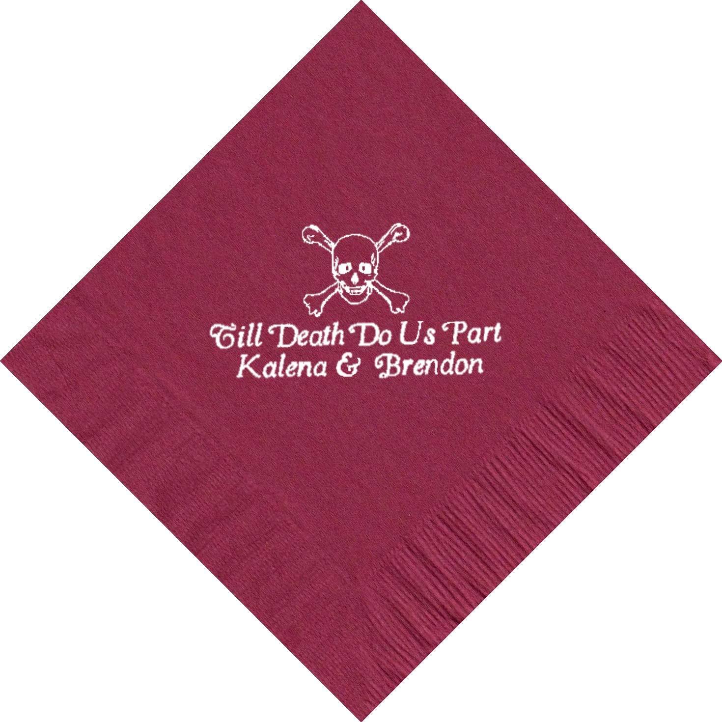 Party Favors Plus 100 Printed Personalized Beverage Cocktail Party Napkins