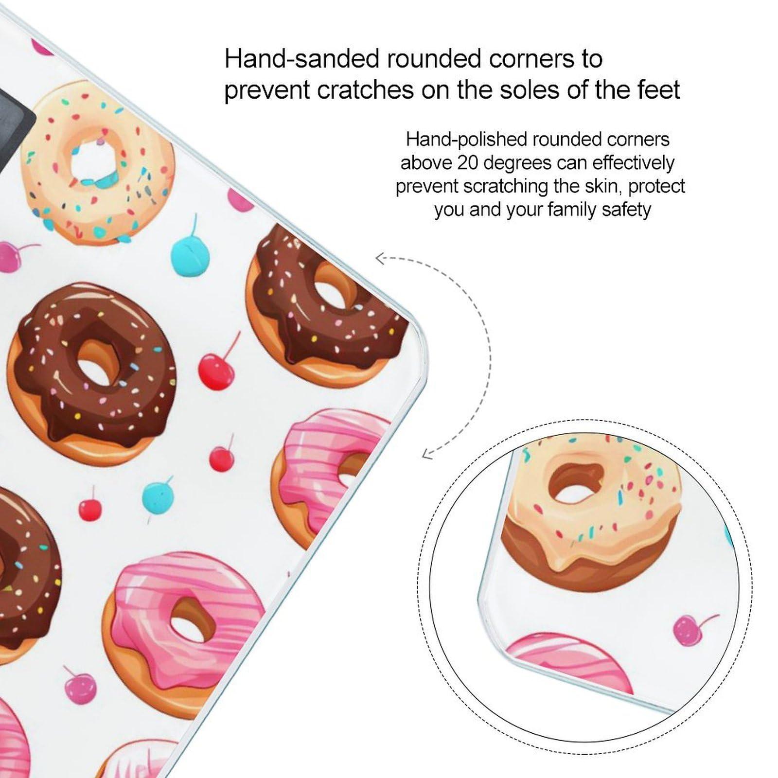 LJFABKY Donut Dood and Cherry Scale for Body Weight Smart Accurate Digital Bathroom Scale with Easy Read LCD, style