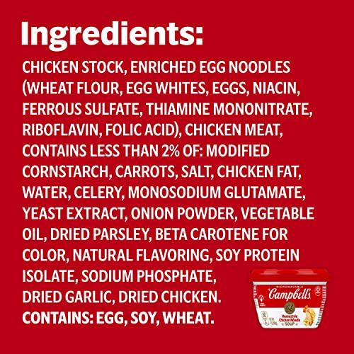 Campbell's Campbell's Homestyle Chicken Noodle Soup, Perfect Lunch Snack, 7 Ounce Microwavable Cup (4 pack)