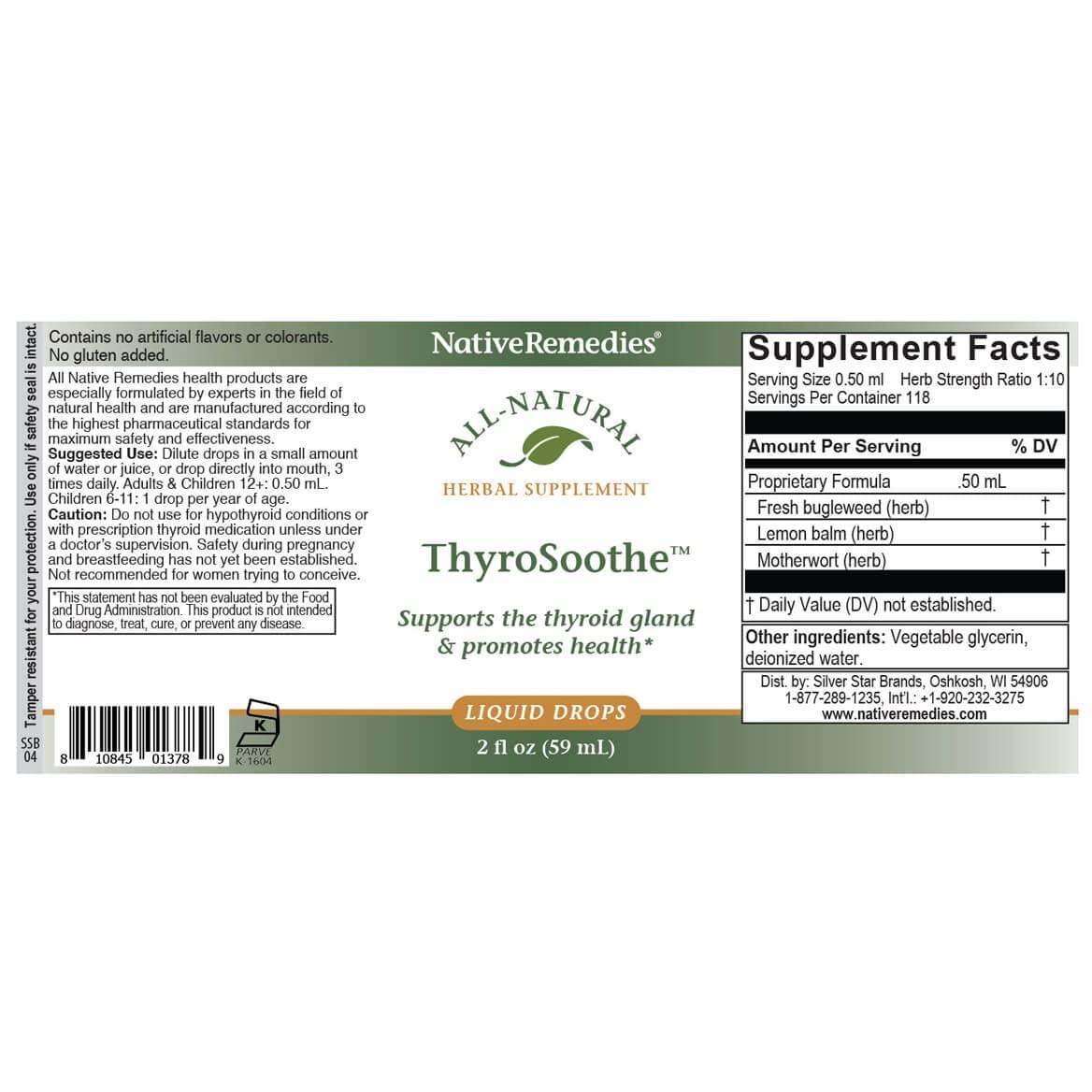 Fox Valley Traders NativeRemedies ThyroSoothe 2 Pack
