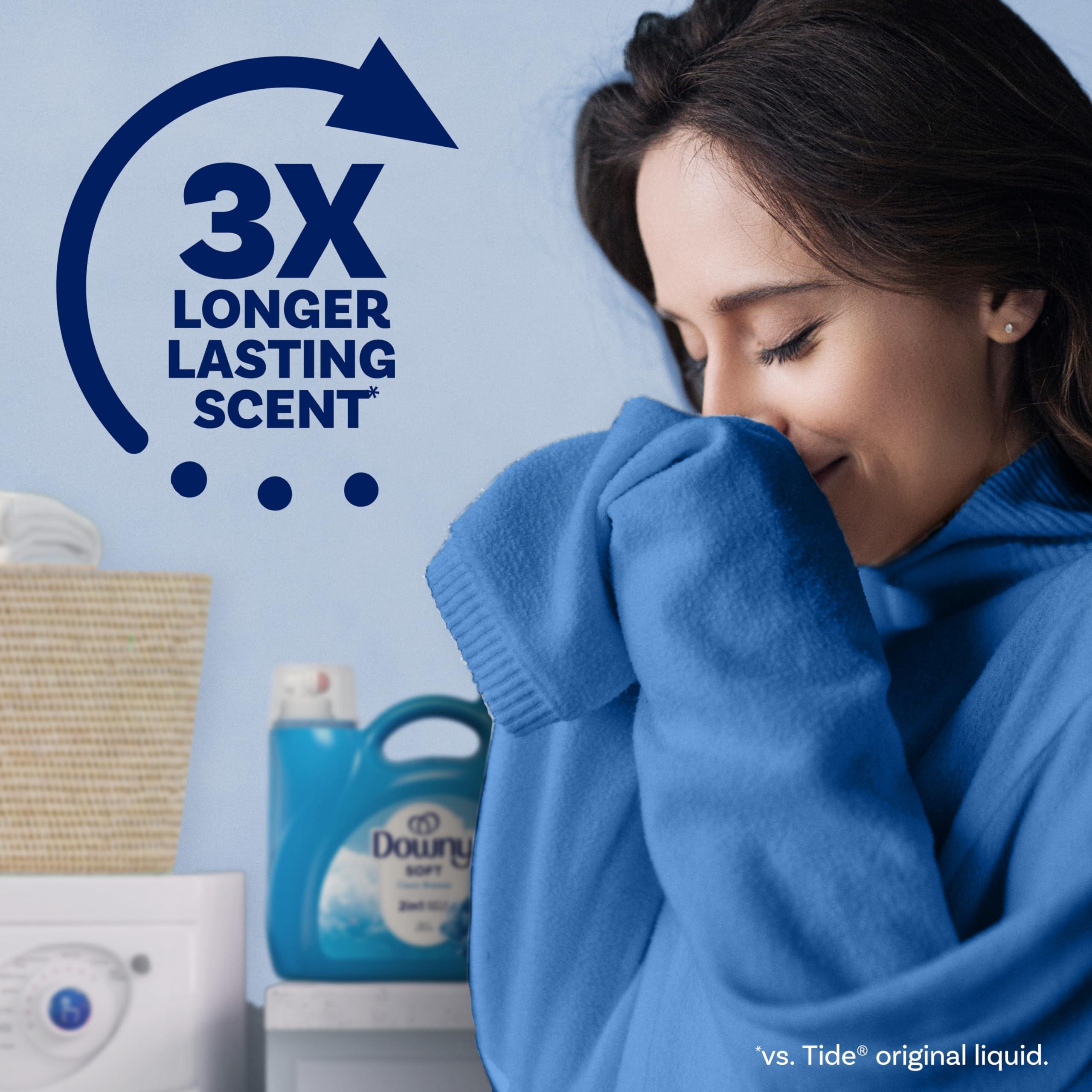 Downy Downy Fabric Softener Liquid, Clean Breeze Scent, 140 fl oz, 190 Loads