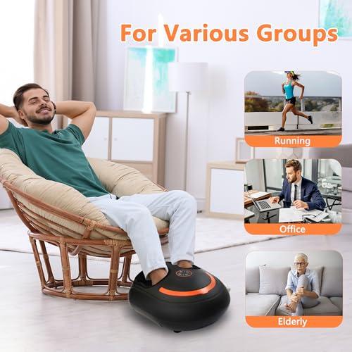 Wedpun Wedpun Foot Massager with Heat Shiatsu Foot Massager with Remote Deep Kneading Relief for Tired Electric Feet Massager Machine for Home and Office Gifts for Mom Dad Fits up to Men Size 13 Black
