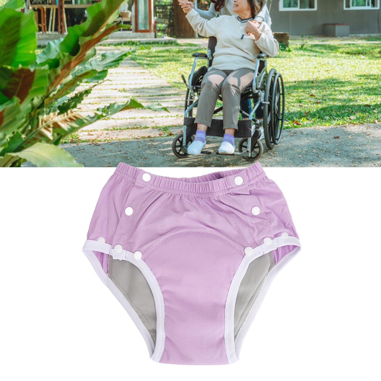 PenRux Adult Cloth Diapers Washable Incontinence Briefs Highly Absorbent Leak Proof Soft for Seniors (M)