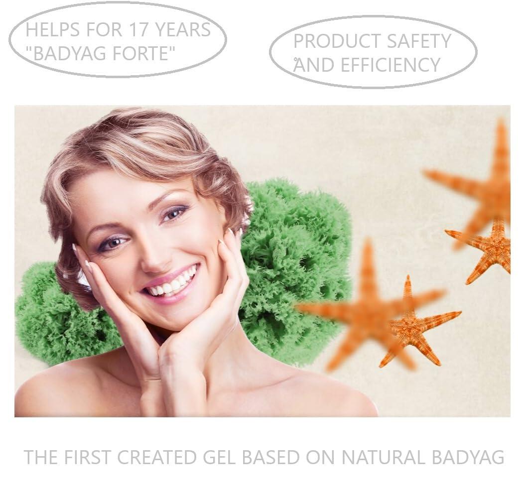 DUOSHOP Gel \"Badyaga Forte\" Ointment from Edema, for Bruises, Hematom, Acceleration of Healing, from Pigment and Stagnant Spots, Bodyaga Skin Cream, Mask for Bruises, Gel Against Bruises, 75 ml