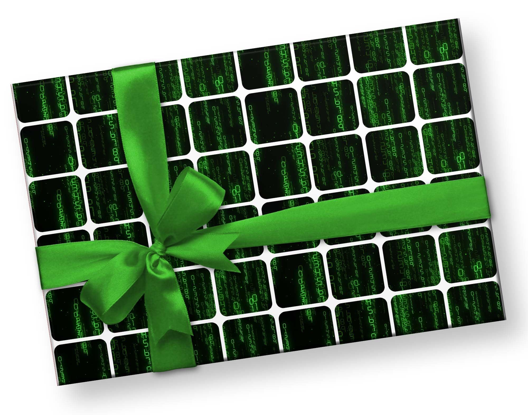 Generic Computer Binary Code Premium Wrapping Paper Roll Gift Wrap Sheet for Christmas Presents Birthday Party Decorations (12 foot x 30 inch roll)