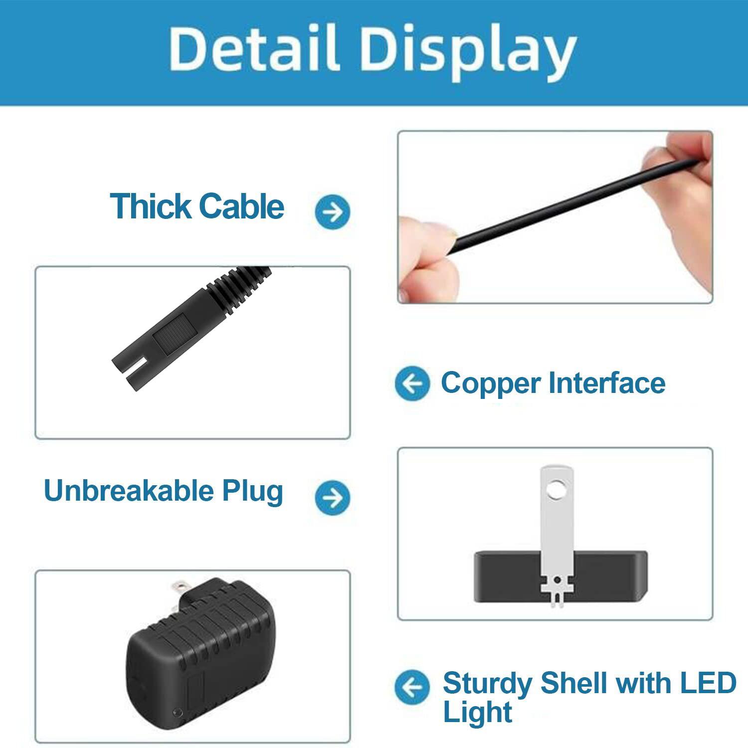 YANZHI Charger for Waterpik Replacement Waterpik WP360 WP462 WP462W WP450 WP468 WF-13 WP-100 YLA-03010 Series Water Flosser Wall Power Supply Adapter Charging Cord