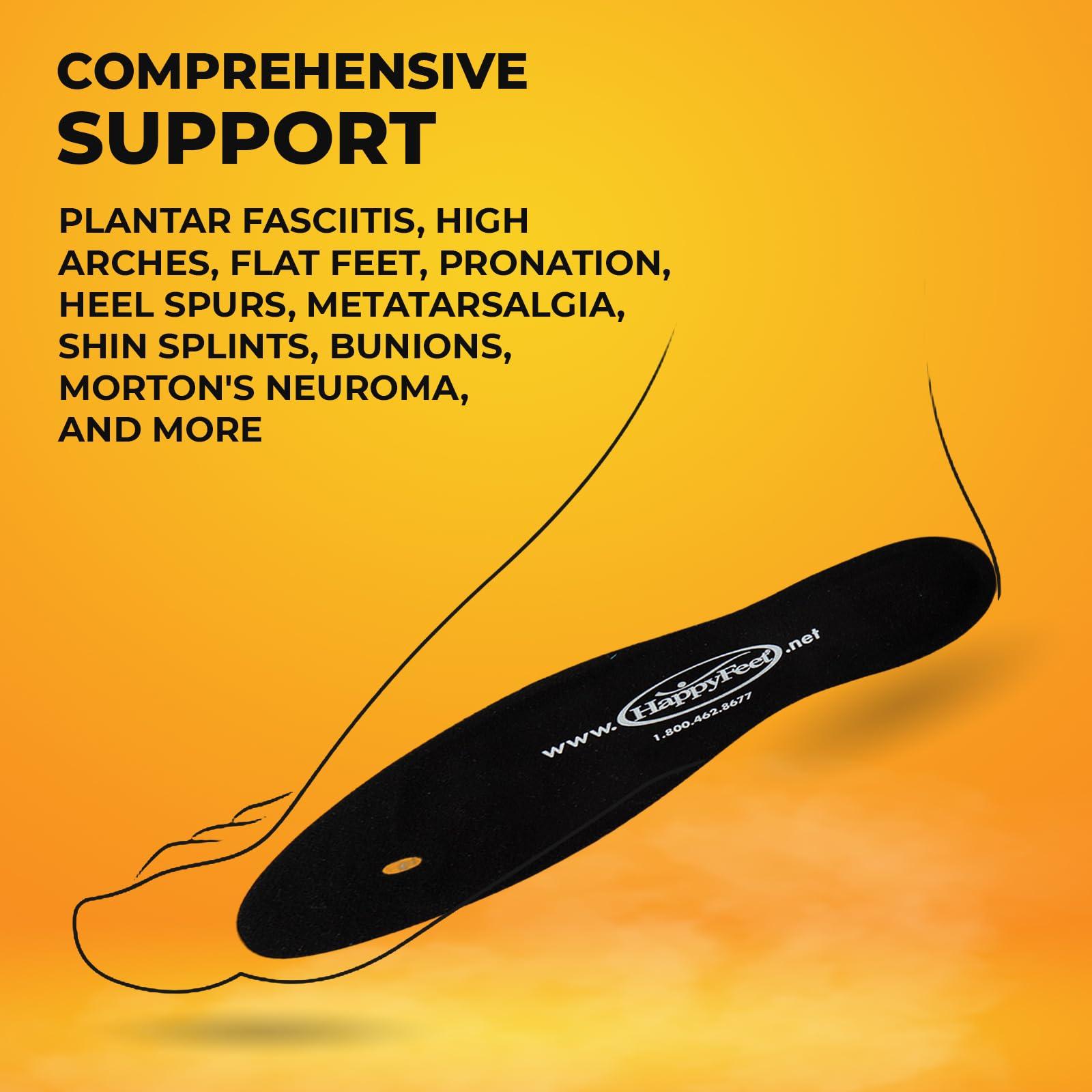 Memory Liquid Happy Feet Insoles, Foot Pain Inserts Plantar Fasciitis Flat Feet Orthotic High Arch Support Gel Insert Shoe Insoles for Mens and Womens