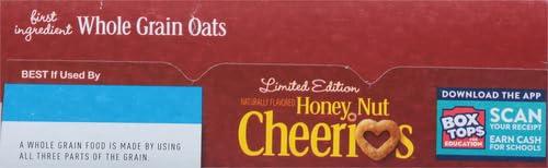 Cheerios Honey Nut Cheerios Heart Healthy Breakfast Cereal, Gluten Free Cereal With Whole Grain Oats, Large Size, 15.4 oz