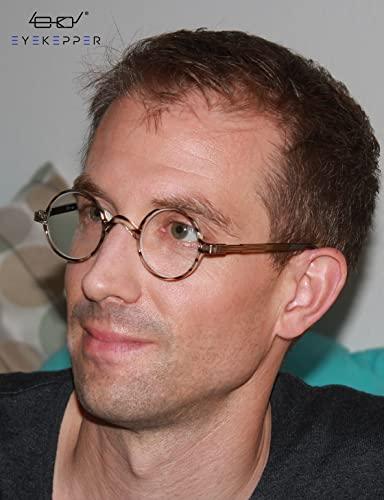 Eyekepper Eyekepper Round Reading Glasses a Little Large than Vintage Professor Oval Readers (Grey Stripe,+0.50)