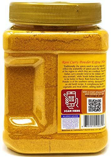 Rani Brand Authentic Indian Products Rani Curry Powder EXTRA HOT (11-Spice Authentic Indian Blend) 16oz (1lb) 454g PET Jar ~ All Natural | Salt-Free | Vegan | No Colors | Gluten Friendly | NON-GMO | Indian Origin