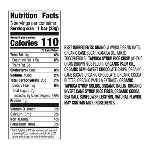 Annie's Homegrown Annie\'s Gluten Free Chewy Granola Bars, Double Chocolate Chip, 5 Bars, 4.9 oz.