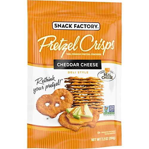 Snack Factory Snack Factory Pretzel Crisps, Cheddar Cheese, 7.2 Oz (Pack of 12)