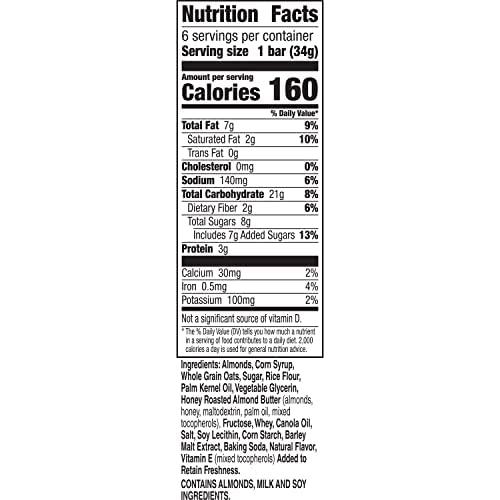 Nature Valley Nature Valley Granola Bars, Sweet and Salty Nut, Almond, 1.2 oz, 6 ct (Pack of 16)