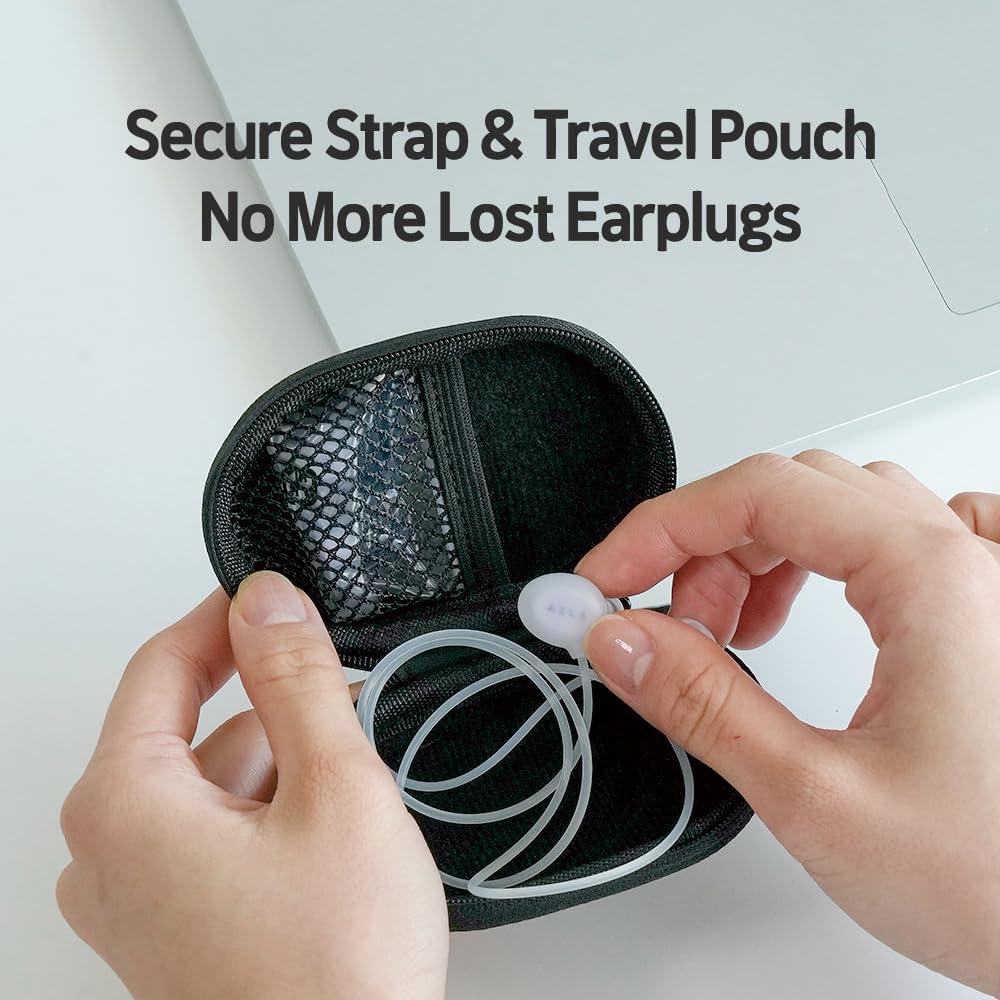 AZLA AZLA POM 10S - Ear Plugs for Sleeping Noise Cancelling - Silicone Earplugs for Sleep, Snoring, and Noise Reduction - Best Earplugs to Drown Out Snoring - Ear Plugs for Snoring Blocking (Orange)