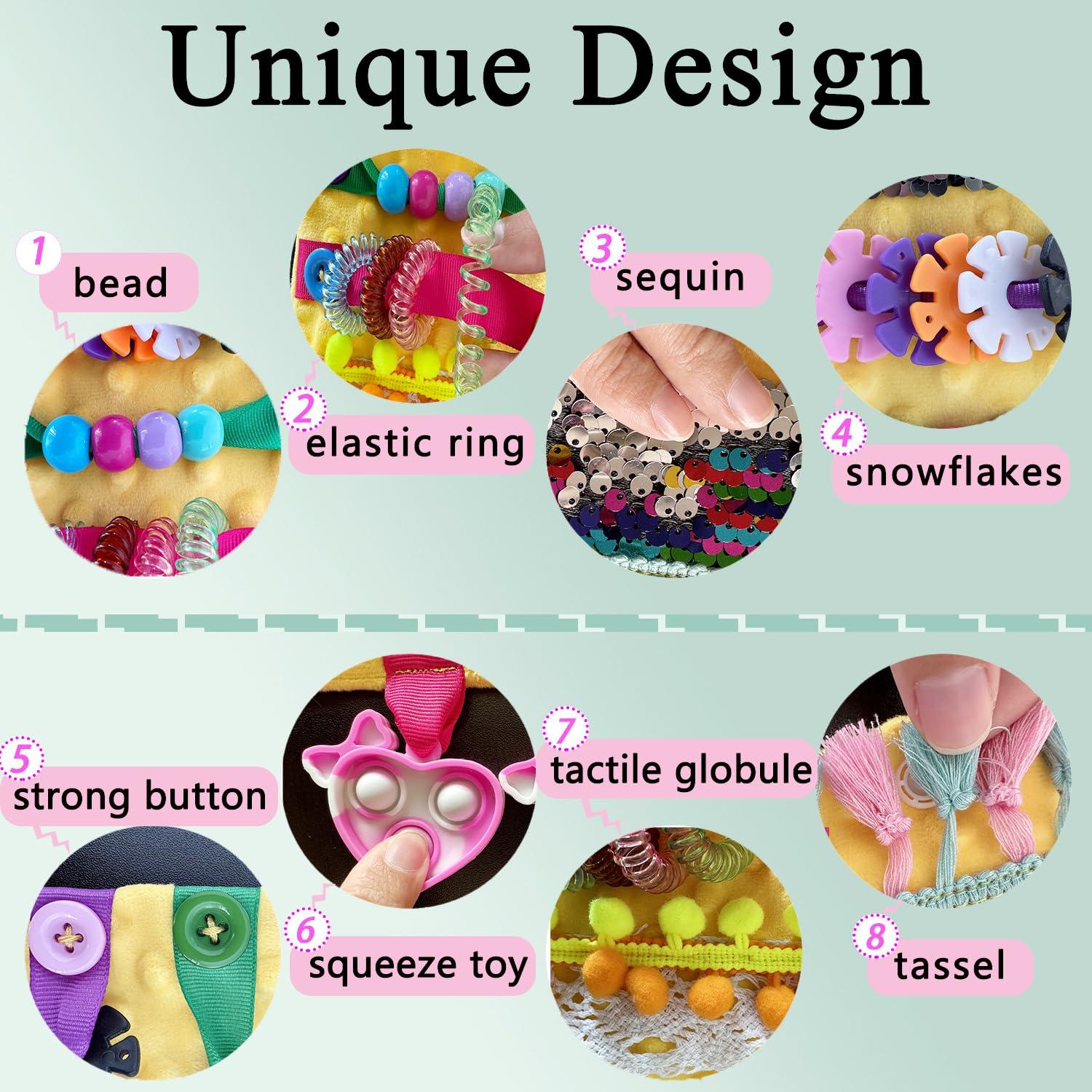 Okueejur Sensory Toys for Alzheimer Patients for Therapy and Anxiety Relief Autistic Dementia Sensory Toy Arm Pillow Fidget Wrist Cuff (Orange)