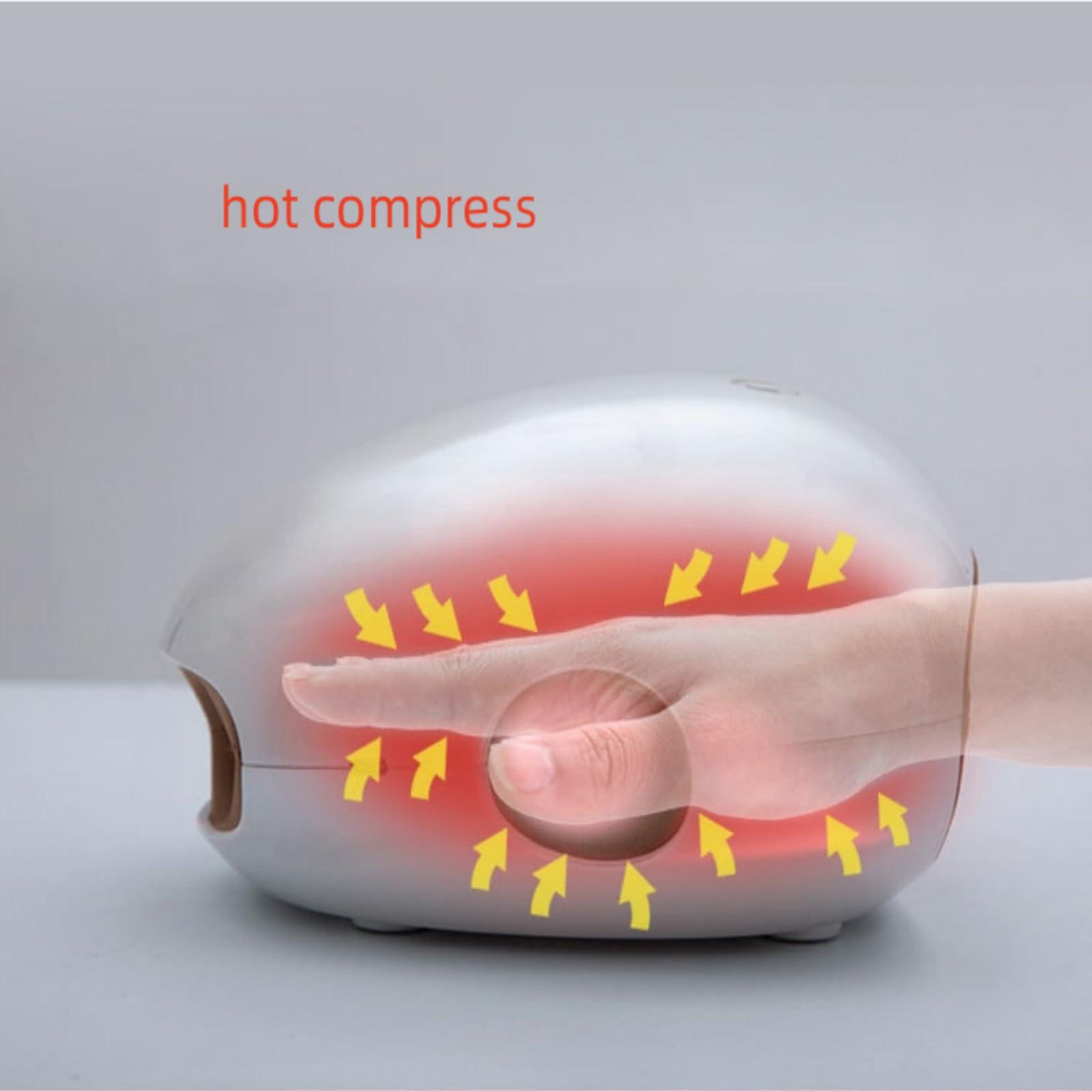 DAMEINV DAMEINV Intelligent Electric Hand Massager, Wireless Air Pressure, Hot Finger Joint Massager,Hand Massager for Adult Commuter